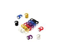 Rainbow Coloured Plastic Mini Magnetic Hooks for Fridge, Office, Whiteboard, Noticeboard, Filing Cabinet - 12mm Dia x 20mm Tall - 1kg Pull - Pack of 12