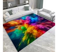 Rainbow Colours Area Rugs Graffiti Paint Explosion Machine Washable Short Pile Area Rug 60 X 90 Cm Non-Slip Indoor Floor Mat For Living Room Bedroom Office Kitchen & Hallway Decor,80 X 150 Cm