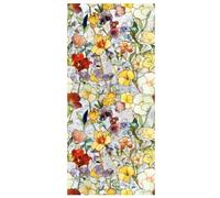 Rainbow Corn Poppy Flower Window Privacy Film Sun Blocking 3D Decorative Daisy Stained Glass Window Decals Non-Adhesive Static Cling Sticker,16.93 x 39.37 Inch