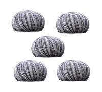 Rainbow Cotton Yarn, Thick Color Segment Yarn, 5 Soft Yarns Cakes for Knitting and Crocheting, Hand Dyed for Sweaters Scarves Shawls and Crochet Projects, Premium Fiber Craft Supplies for