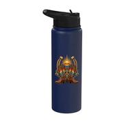 Rainbow Cowboy Boots Gay Pride LGBTQ Western Stainless Steel Insulated Water Bottle