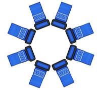 Rainbow Craft Ninja Slackline Buckle Straps - 8pc Removable Hanging Loops for Ninja Obstacle Course Training, Attaching Ninja Obstacle Accessories - Durable Buckle Straps - Blue Color