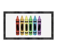'Rainbow Crayons' Pet Feeding Mat (PM00028687)