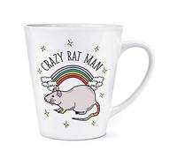 Rainbow Crazy Rat Man 12oz Latte Mug Cup