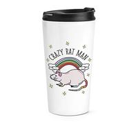 Rainbow Crazy Rat Man Travel Mug Cup