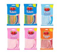 Rainbow & Cream, Raspberry in & out, Strawberry in & out & Shock Tubes 140g (8 Packs, Random Mixed)