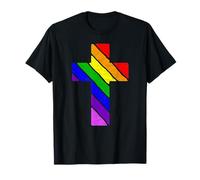 Rainbow Cross - Gay Pride & LGBTQ Christian Supporter T-Shirt