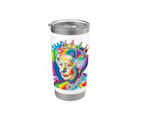 Rainbow Crown Portrait Pop Art Graphic Design Stainless Steel Insulated Tumbler