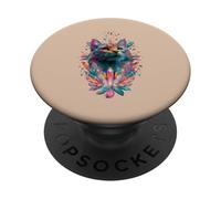 Rainbow Crystal Cat Cute Pet Design Feline Art Lovers PopSockets Adhesive PopGrip