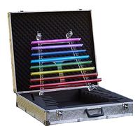 Rainbow Crystal Harp with Aluminum Suitcase, C Key 8 Notes C5 D5 E5 F5 G5 A5 B5 C6, Perfect Healing Musical Instrument for Sound Therapy Healing Meditation (Size : 440HZ)