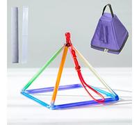 Rainbow Crystal Singing Pyramid For Sound Healing Meditation Prayer Healing Musical Instrument,With Two Types Crystal Singing Bowl Striker,9 Inch+Bag
