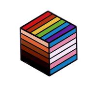 Rainbow Cube Flag Enamel Pin LGBTQ Gay Pride Brooch Pins Rainbow Badge for Bag Denim Hat Jackets Decoration Lapel Pin Gifts