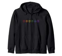 RAINBOW CUBE LINEUP - for those who Solve a Cube Zip Hoodie