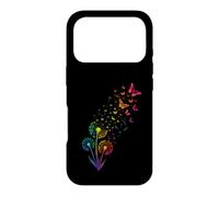 Rainbow Dandelion Butterfly Nature Case for iPhone 17 Pro