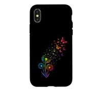 Rainbow Dandelion Butterfly Nature Case for iPhone X/XS
