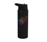Rainbow Dandelion Spring Wildflower Minimalist Dragonfly Stainless Steel Insulated Water Bottle