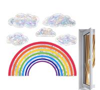Rainbow Decals | Colorful Cloud Stickers,Colorful Rainbow Static Window Cling Clouds Wall Decal for Girls' Room Kids Baby Nursery Bedroom Playroom Living Room Classroom Wall Decor Yunfang