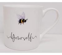 Rainbow Decors Bee Yourself Mug Fine Bone China 14oz 400 ml Bumblebee Collection Large Balmoral Cup Hand Decorated in UK