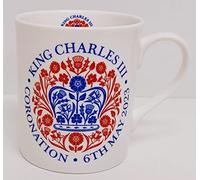 Rainbow Decors Coronation Emblem King Charles III Mug Fine Bone China Balmoral Commemorative Cup Hand Decorated UK