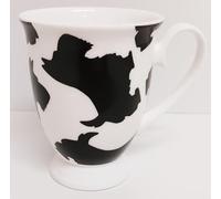 Rainbow Decors Elegant Scottish Terrier Black Silhouettes Bone China Mug 300 ml 10.5 fl oz Scottie Royal Footed Cup Hand Decorated UK