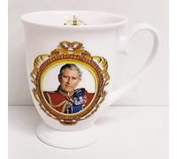 Rainbow Decors HM King Charles III Mug Fine Bone China Royal 300ml Coronation Commemorative Cup Hand Decorated UK