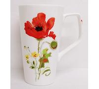 Rainbow Decors Poppy Mug 20oz Fine Bone China Large Jumbo 1 Pint Latte Coffee Tea Cup Hand Decorated UK