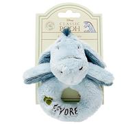 Rainbow Designs Classic Eeyore Ring Rattle, White | Soft textured fabrics, easy-grasp design, gentle sound, sensory stimulation, suitable from birth
