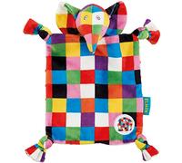 Rainbow Designs EL1448 Elephant Elmer Comfort Blanket | Colourful character design, soft plush fabric, comforting companion, suitable from birth