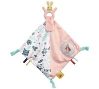 Rainbow Designs Flopsy Bunny Baby Comforter Blanket - Soft Toy Unisex Baby Gift Featuring Detachable Silicone Teether, Engaging Textures & Colours