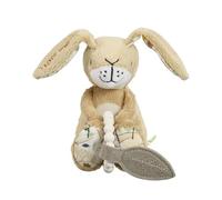 Rainbow Designs Guess How Much I Love You Little Nutbrown Hare - Baby Teething Toy with Silicone Teether & Sensory Tags - Soft Plush Comfort Toy for Babies 3-6 Months - Soothing Gum Relief