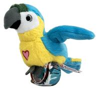 Rainbow Designs Happy Yappers Blue Parrot Interactive Plush Bird | Repeats speech, sings, flaps wings, USB rechargeable, interactive play