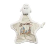 Rainbow Designs Harry Potter Hedwig Comfort Blanket - Soft Plush Newborn Comforter with Snowy Owl Design - Star-Shaped Baby Blanket with Hogwarts Illustration & Knotted Corner for Sensory Play