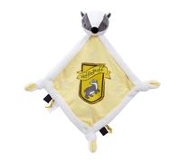 Rainbow Designs Harry Potter Hufflepuff Comfort Blanket for Newborns - Soft Plush Comforter with Badger Head and Crest - Baby Snuggle Blanket with Knotted Corners & Tactile Tags