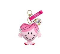 Rainbow Designs Little Miss Hug Plush Keyring - Soft Pink Plush Character with Gold Clip from Charming Mr Men Collection Bag Charm Accessory for Bags, Keys & Pushchairs