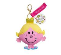 Rainbow Designs Little Miss Princess Keyring - Soft Plush Character Key Chain with Sparkling Tiara and Gold Clip - Charming Mr Men Collection Bag Charm Accessory for Bags, Keys & Pushchairs