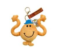 Rainbow Designs Mr Tickle Keyring - Soft Orange Plush Character Keychain with Gold Clip - Charming Mr Men Collection Bag Charm Accessory for Bags, Keys & Pushchairs