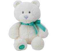 Rainbow Designs My First Bear Soft Toy, Newborn Toys with Gentle Ultra-Soft Material - Teddy Bear with Turquoise Ribbon, Perfect for Cuddles & Nursery Décor - Ideal Baby's First Toy
