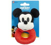 Rainbow Designs Official Disney - Mickey Mouse & Friends Minnie Mouse Soft Plush Ring Rattle Newborn Toy for Babies (Mickey)