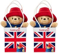 Rainbow Designs Official Paddington Bear Soft Toy - Soft Plush Teddies for Babies and Toddlers - Perfect Unisex Paddington Teddy Bear, 8 x 13.5 x 13 cm, Blue,red (Pack of 2)