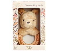 Rainbow Designs Official Winnie The Pooh - Always and Forever Winnie The Pooh Baby Rattle for Teething Soft Toy Rattle, 12.5cm