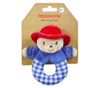 Rainbow Designs Paddington Ring Rattle - Soft Rattle Baby Toy with Gentle Jingle, Blue Coat & Red Hat Plush Newborn Toy for Tiny Hands, Cuddly First Toy with Iconic Character Design