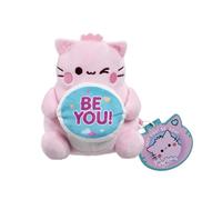 Rainbow Designs Pembe Be You Pink Cat Soft Toy, 15cm Kawaii Plush holding Star, Cute Collectable Gift for Kids & Adults, Soft Fabric Stuffed Animal, Positive & Uplifting Small Plushie