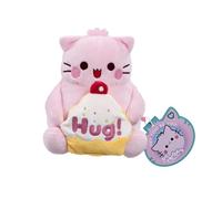 Rainbow Designs Pembe Hug Pink Cat Soft Toy, 15cm Kawaii Plush holding Star, Cute Collectable Gift for Kids & Adults, Soft Fabric Stuffed Animal, Positive & Uplifting Small Plushie