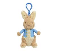 Rainbow Designs Peter Rabbit Soft Plush Keychain with Clip for Bags & Backpacks, 13cm Cuddly Character Toy Inspired by Beatrix Potter Tales, Charming Adventure Companion for Children's School Bags
