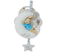 Rainbow Designs PO1501 Beatrix Potter Night Musical Peter Rabbit Toy,White | Plays a soothing lullaby, bedtime comfort, nursery decoration, suitable from birth