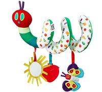 Rainbow Designs Very Hungry Caterpillar Activity Spiral Toy - Interactive Pram Toy with Soft Sensory Fabrics for Babies with Mirror & Teether - Ideal for Pushchairs & Cots