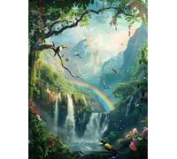 Rainbow Diamond Art Kits Adults 60x80cm, 5D Diamond Painting Parrot Dimond Art for Kids, DIY Full Drill Crystal Arts and Crafts Mosaic Kit, Christmas Home Decor, Gifts for 10 Year Olds Girls H5-687