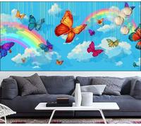 Rainbow Diamond Art Painting Butterfly Diamond Painting Kits for Adults,Square Full Drill Gem Arts and Crafts Pictures Embroidery Cross Stitch Canvas Paint by Numbers Kids,Gift Women 24x60in VQ-1083