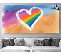 Rainbow Diamond Painting Love Diamond Art Kits Adults XXL 40x120inch, 2026 New DIY Adult Crafts Gem Art for Beginners,5D Full Drill Square Rhinestone Embroidery Cross Stitch Crystal Painting Z-P474