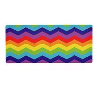 Rainbow Digital Papers Waterproof Cute Mouse pad for Work Waterproof Large Desk Mouse pad Desktop mat 31.5 x 11.8in